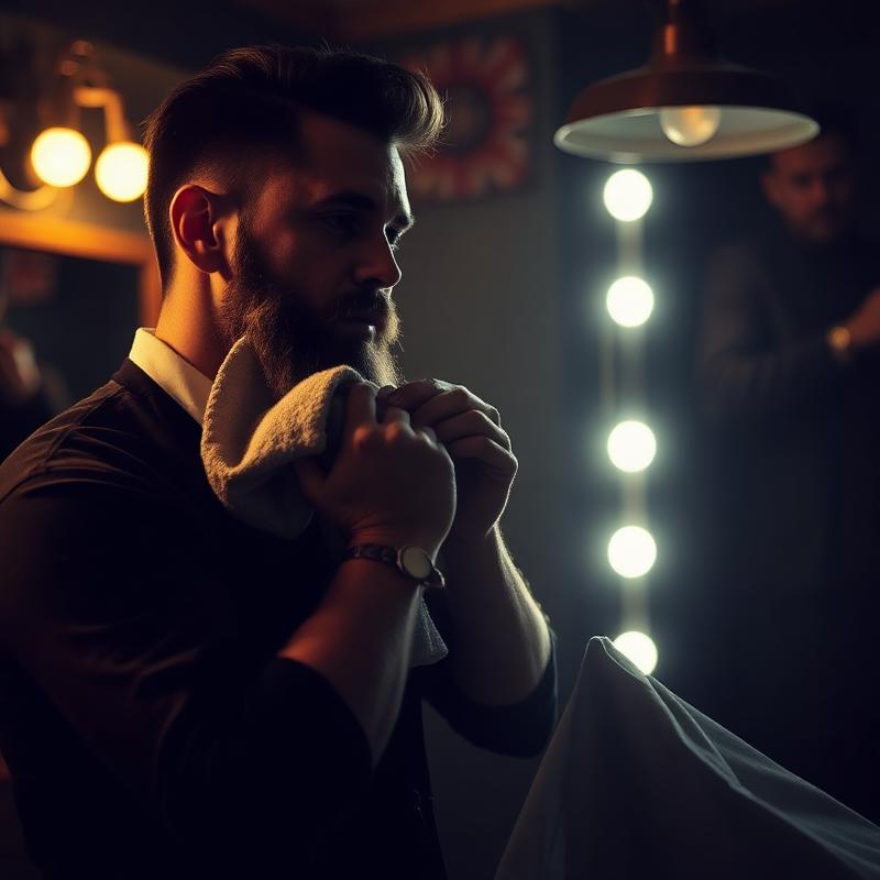 Hot towel shave service